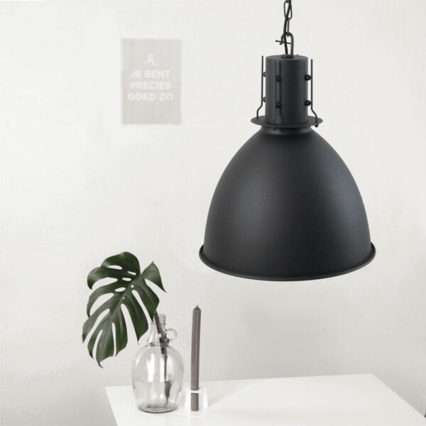 Scandinavische zwarte hanglamp metaal Mexlite Espen - Image 2