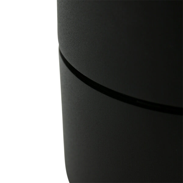 Moderne zwarte metalen kunststof spot Mexlite Fez black - Image 13