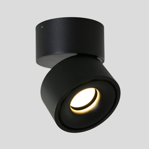 Moderne zwarte metalen kunststof spot Mexlite Fez black - Image 14