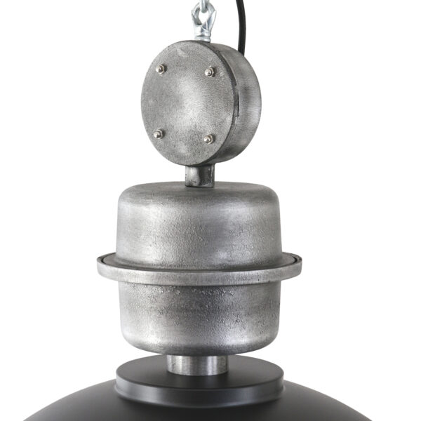 Industriële zwarte metalen hanglamp Mexlite Gaeve - Image 3