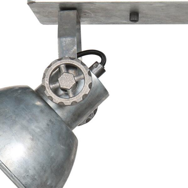 Industriële plafondspot zilverkleurig dubbel Mexlite Gearmetal - Image 10
