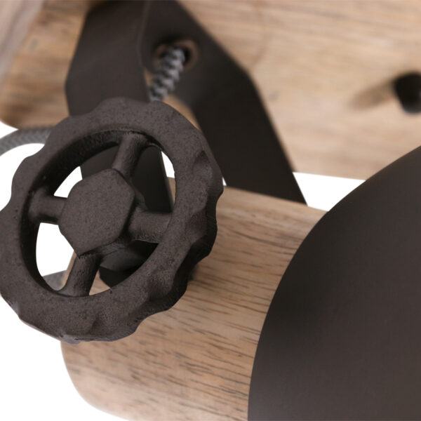 Dubbele industriele plafondspot burned steel Mexlite Gearwood - Image 3