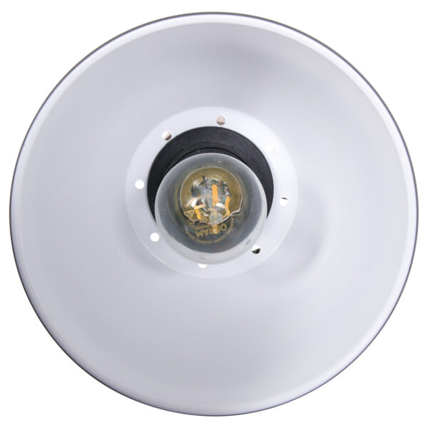 Industriële antracieten metalen rubberwood spot Mexlite Gearwood - Image 3