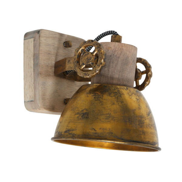 Mexlite Gearwood plafondlamp - E27 - draai- en kantelbaar - 19 cm breed - brons - Image 13