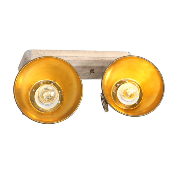 Stoere tweelichts plafondspot Mexlite Gearwood - Image 15