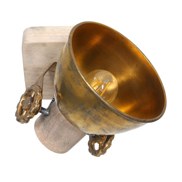 Mexlite Gearwood spot – E27 (grote fitting) – Brons