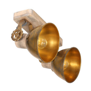 Mexlite Gearwood spot – E27 (grote fitting) – Brons