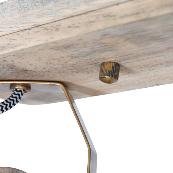 Stoere tweelichts plafondspot Mexlite Gearwood - Image 4