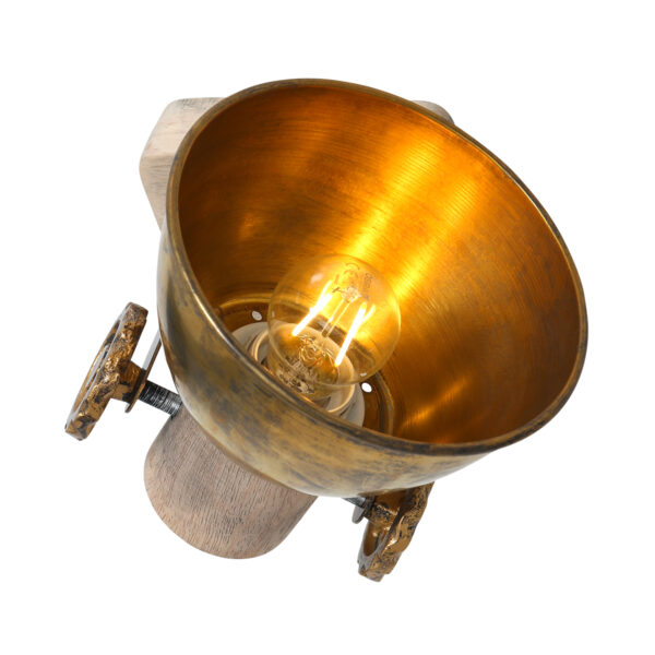 Mexlite Gearwood plafondlamp - E27 - draai- en kantelbaar - 19 cm breed - brons - Image 9
