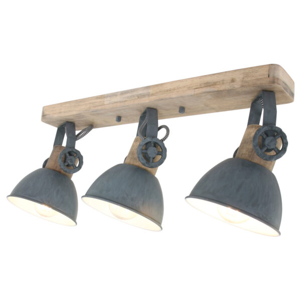 Mexlite Gearwood spot – E27 (grote fitting) – Grijs