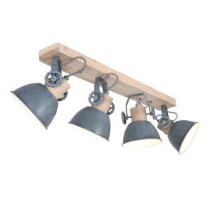 Mexlite Gearwood spot – E27 (grote fitting) – Grijs