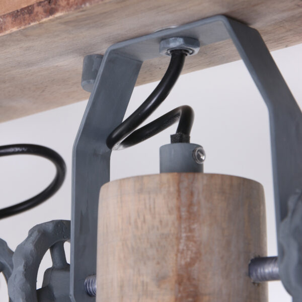 Stoere 2-lichts plafondlamp Mexlite Gearwood - Image 5