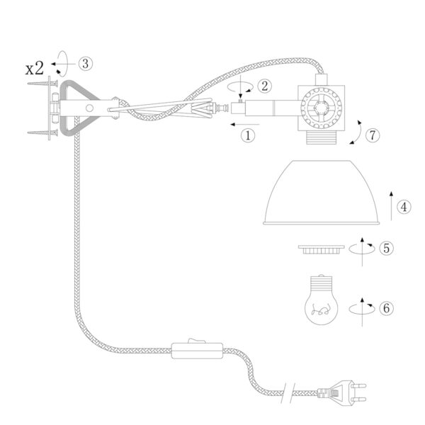 Industriële wandlamp Mexlite Gearwood - Image 7