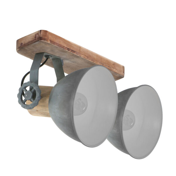 Mexlite Gearwood spot – E27 (grote fitting) – Grijs