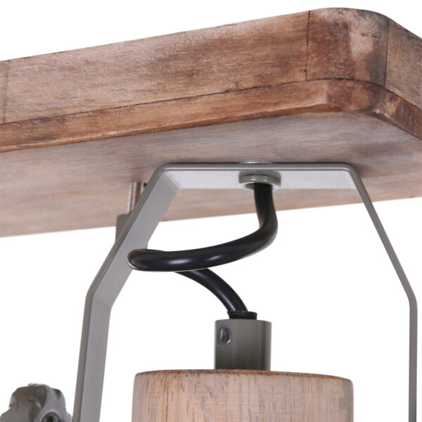 Industriële tweelichts plafondlamp Mexlite Gearwood - Image 4
