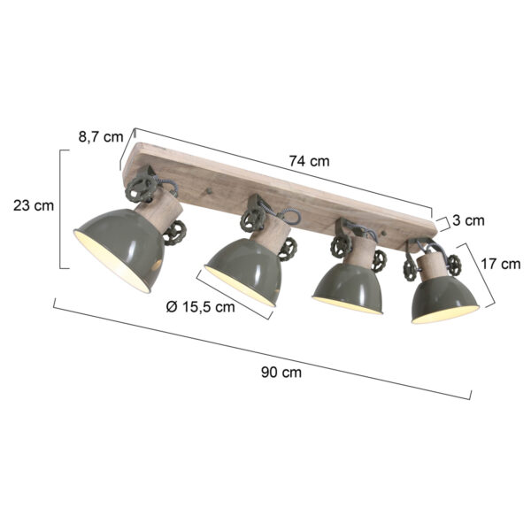 Stoere vierlichts spot Mexlite Gearwood - Image 5