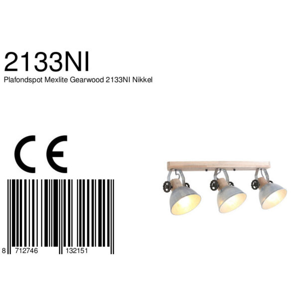 Houten spot drielichts Mexlite Gearwood - Image 7