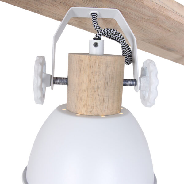 Industriële wit metalen rubberwood spot Mexlite Gearwood - Image 4
