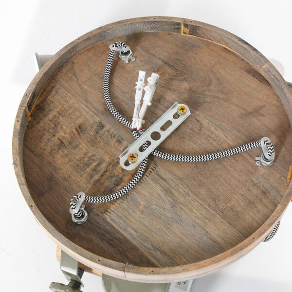 Ronde stoere drielichts plafondlamp Mexlite Gearwood - Image 12