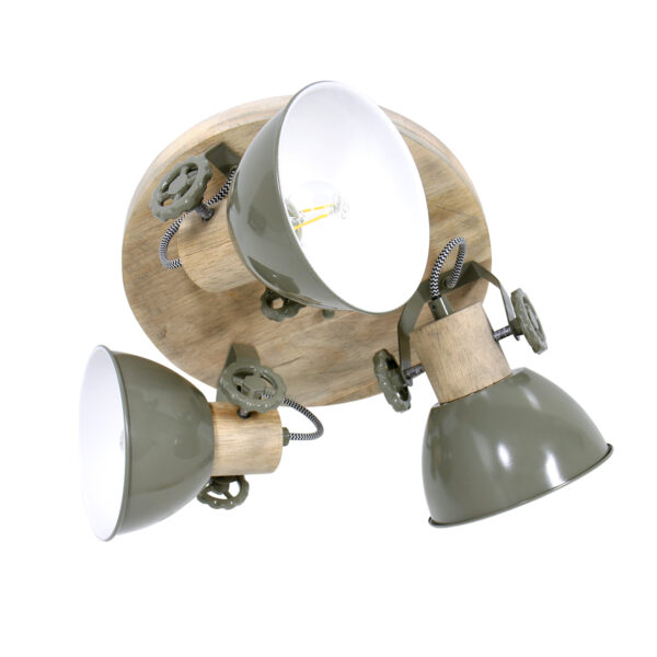 Mexlite Gearwood spot – ø 38 cm – E27 (grote fitting) – Groen