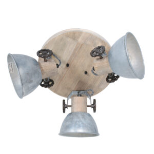 Mexlite Gearwood spot – ø 38 cm – E27 (grote fitting) – Nikkel