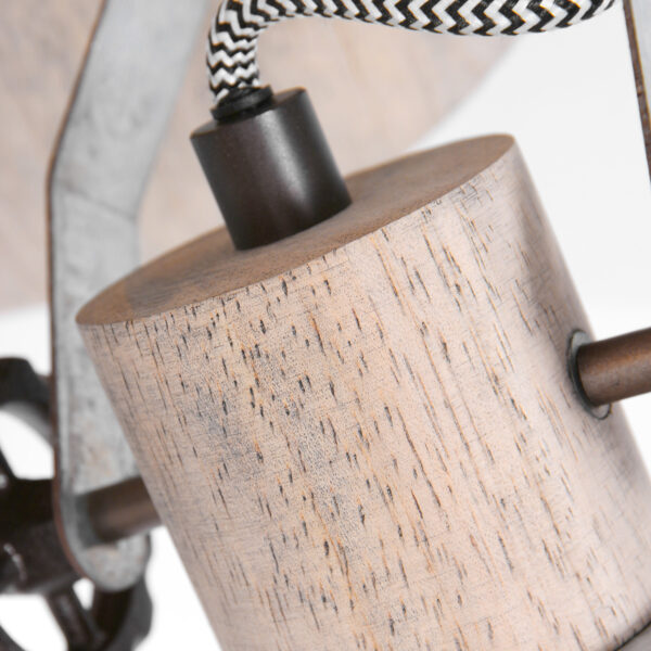 Mexlite Gearwood plafondspot - drielichts - Ø 30 cm - draai- en kantelbaar - E27 - metaal - Afbeelding 5