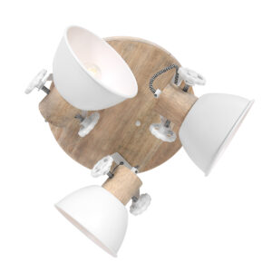 Mexlite Gearwood spot – ø 38 cm – E27 (grote fitting) – Wit