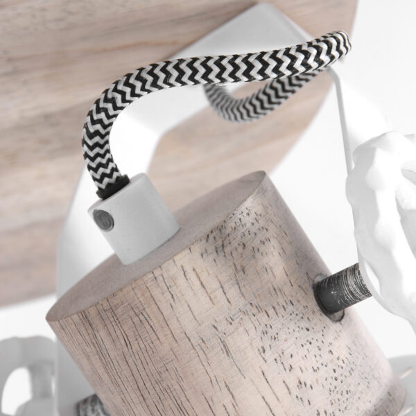 Drielichts houten plafondlamp Mexlite Gearwood - Image 5