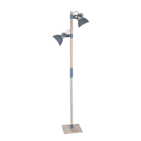 Mexlite Gearwood vloerlamp – E27 (grote fitting) – Grijs