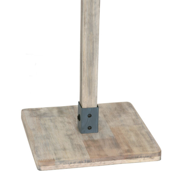 Houten vloerlamp met grijze kapjes Mexlite Gearwood - Image 9