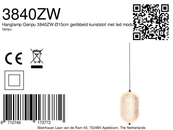 Zwarte hanglamp met glazen lamp Mexlite Geripu - Image 7