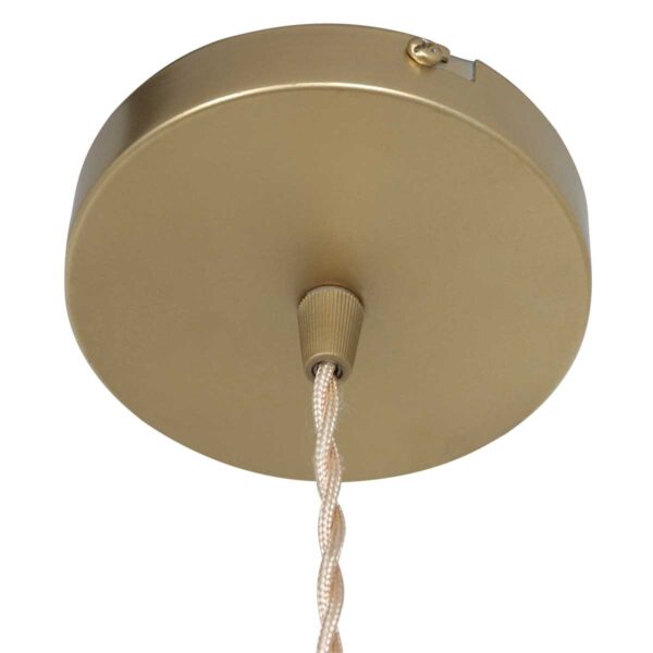 Hanglamp messing/glas flesvormige kap Mexlite Grazio glass - Image 5