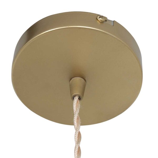 Messing hanglamp flesvormige glaskap Mexlite Grazio glass - Image 5