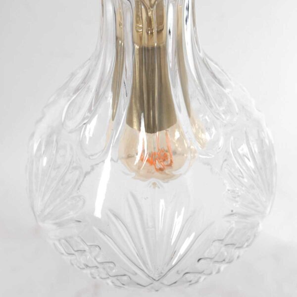 Messing hanglamp flesvormige glaskap Mexlite Grazio glass - Image 9