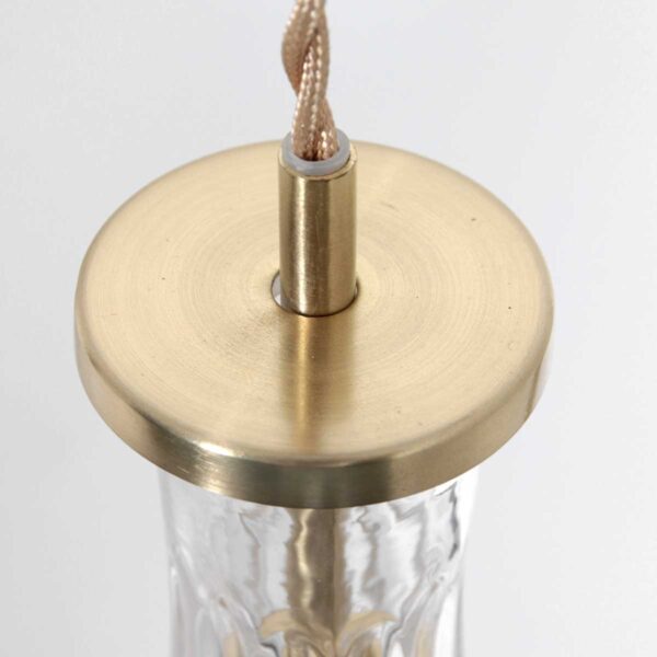 Messing hanglamp flesvormige glaskap Mexlite Grazio glass - Image 10