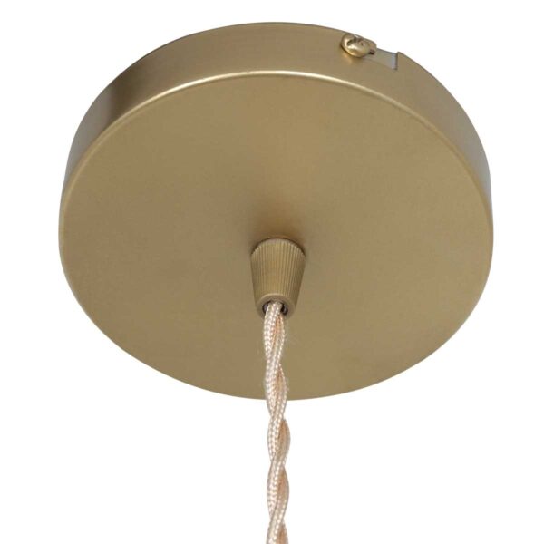 Flesvormige glas/metalen hanglamp messing Mexlite Grazio glass - Image 5