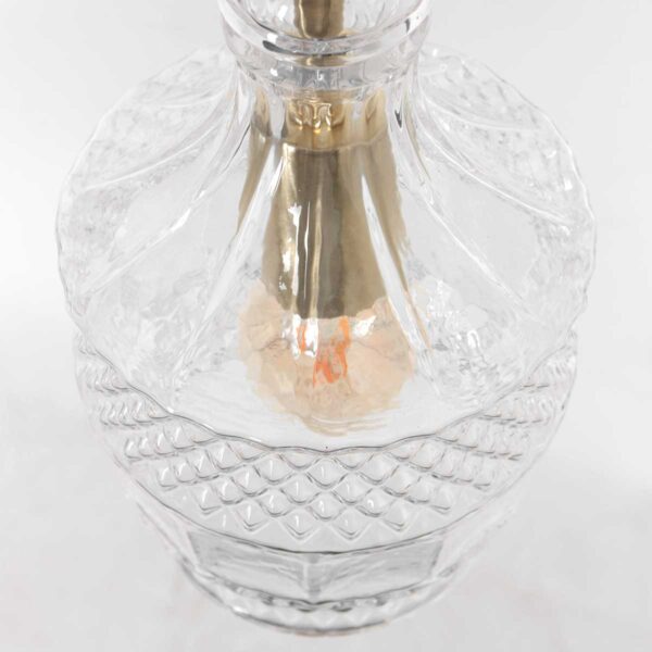 Flesvormige glas/metalen hanglamp messing Mexlite Grazio glass - Image 9