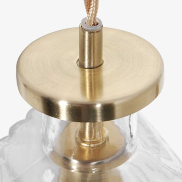 Trendy messing hanglamp glazen flesvorm Mexlite Grazio glass - Image 9