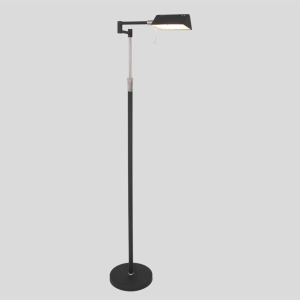 Trendy vloerlamp zwart metaal knikarm Mexlite Karl - Image 18