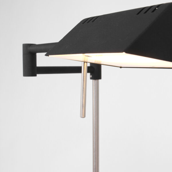 Trendy vloerlamp zwart metaal knikarm Mexlite Karl - Image 4