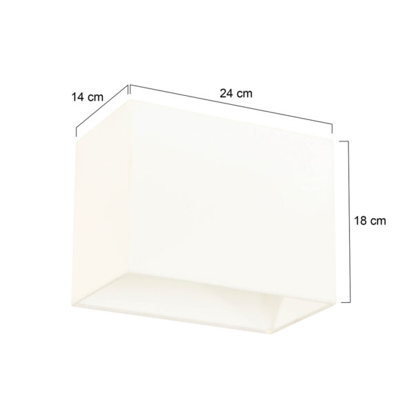 Moderne witte stoffen lampenkap Mexlite - Image 4