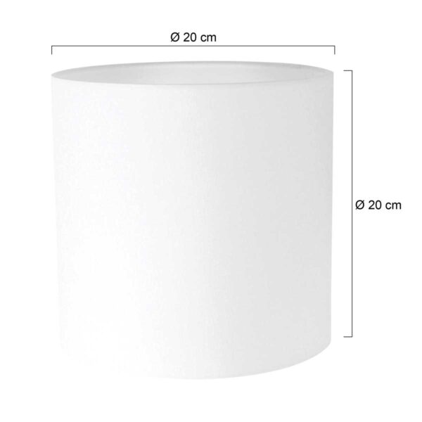 Moderne linnen lampenkap wit Mexlite  - Ø 20 cm - Image 2