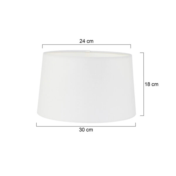 Moderne witte stoffen lampenkap Mexlite  - Ø 24 cm - Image 4