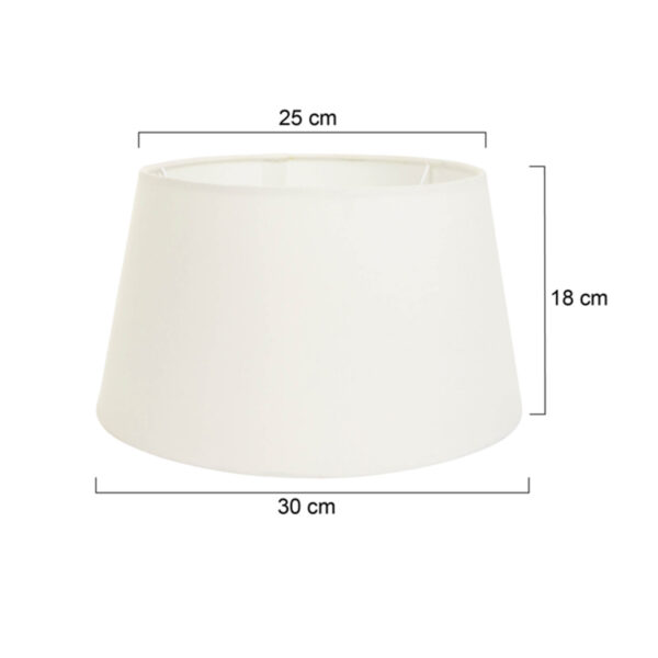 Moderne crème stoffen lampenkap Mexlite  - Ø 30 cm - Image 4