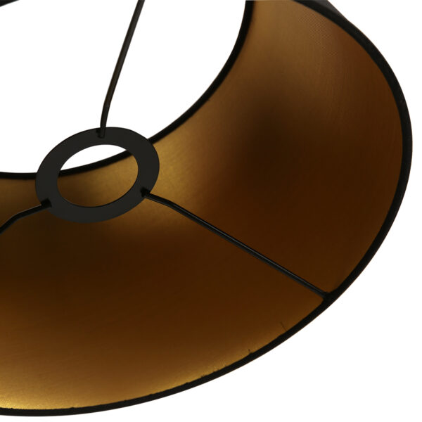 Trendy zwarte stoffen lampenkap Mexlite  - Ø 30 cm - Image 4