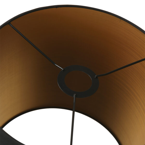 Trendy zwarte stoffen lampenkap Mexlite  - Ø 30 cm - Image 4