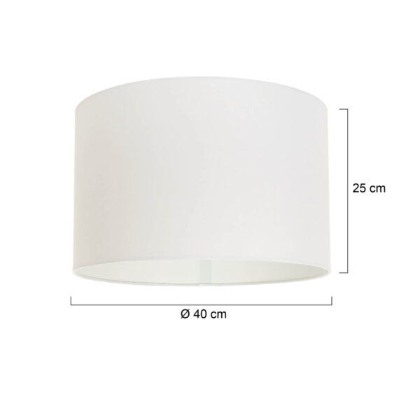 Moderne stoffen witte lampenkap Mexlite  - Ø 40 cm - Image 4
