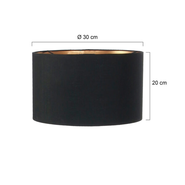 Moderne zwarte lampenkap stof Mexlite  - Ø 40 cm - Image 5