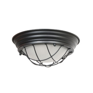 Mexlite Lisanne plafonniere – ø 29 cm – E27 (grote fitting) – Zwart