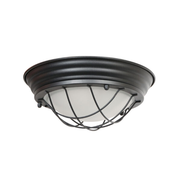 Mexlite Lisanne plafonniere – ø 29 cm – E27 (grote fitting) – Zwart